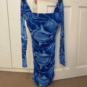 Pink Vanilla Womens Blue Dress